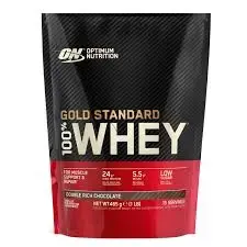 Optimum Nutrition Gold Standard 100% Whey sūkalu proteīns - Divkārši bagāta šokolāde 450 g