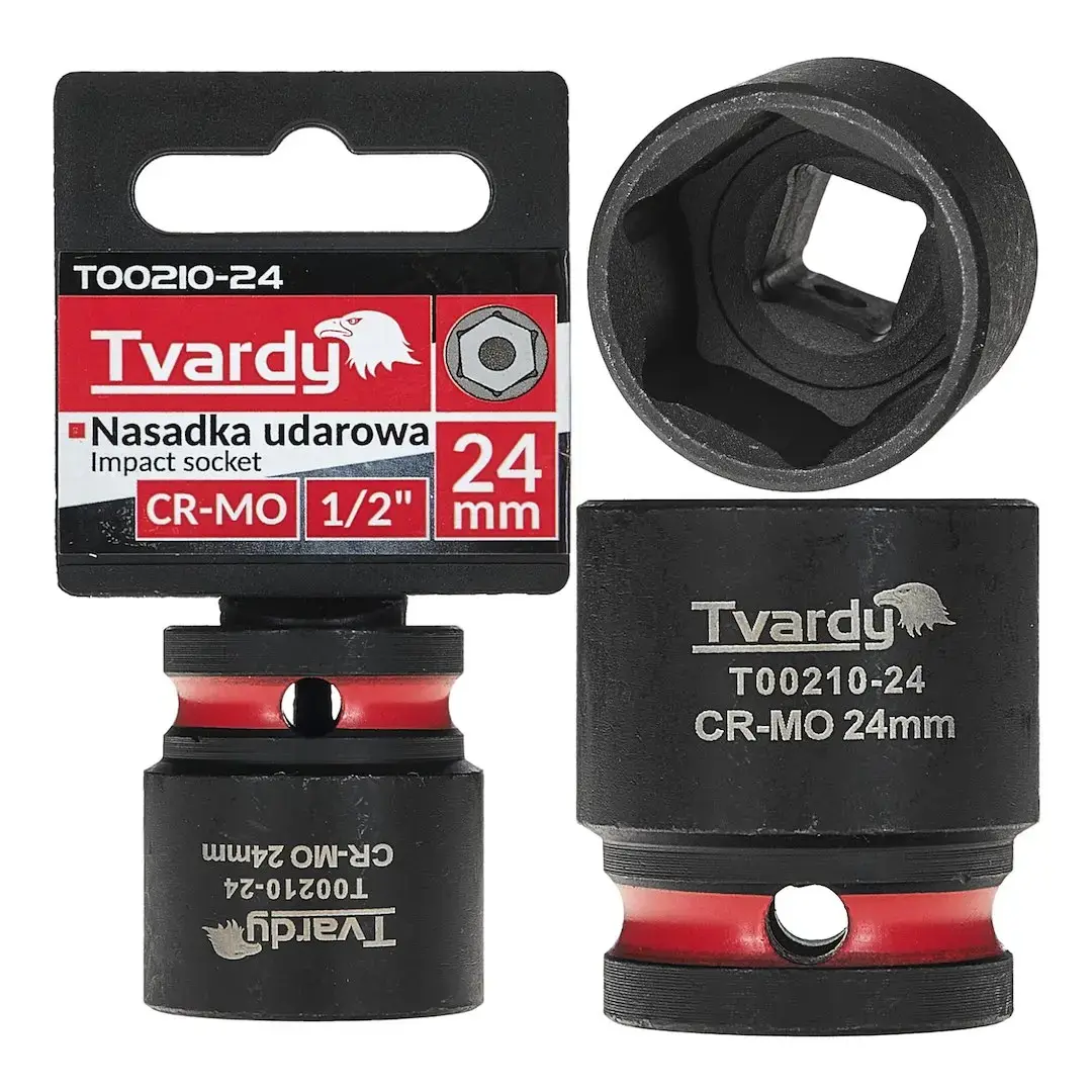 Impact socket 1/2" 6PT 24mm CR-MO