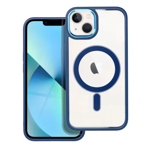 Color Edge Mag telefono dėklas su MagSafe palaikymu iPhone 13 mėlynas