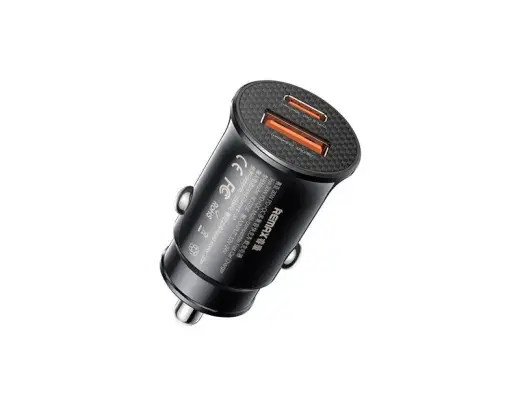 CAR CHARGER REMAX SIYA SERIES 30W RCC358 PD QC USB-C/USB BLACK