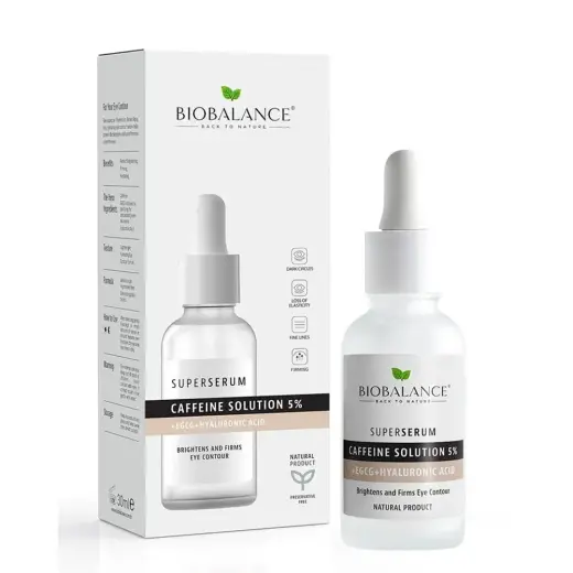 Bio Balance, Caffeine Solution 5%, Hydrating & Firming & Brightening, Day & Night, Eye Serum, 30 ml