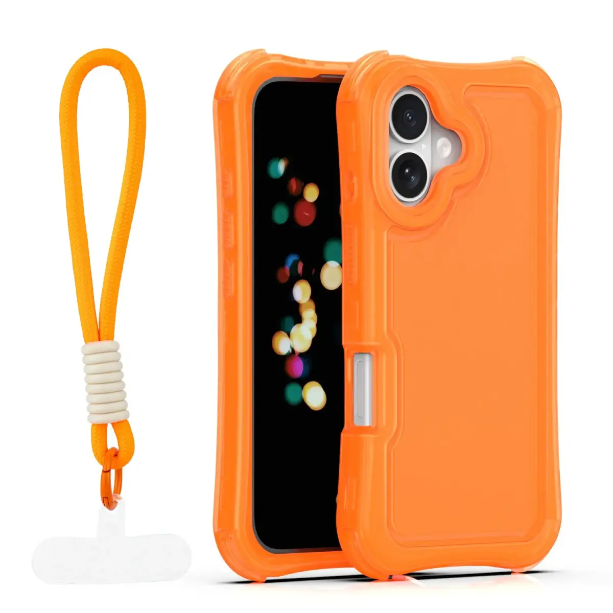 Safepop maciņš ar siksniņu telefonam iPhone 16 oranžs