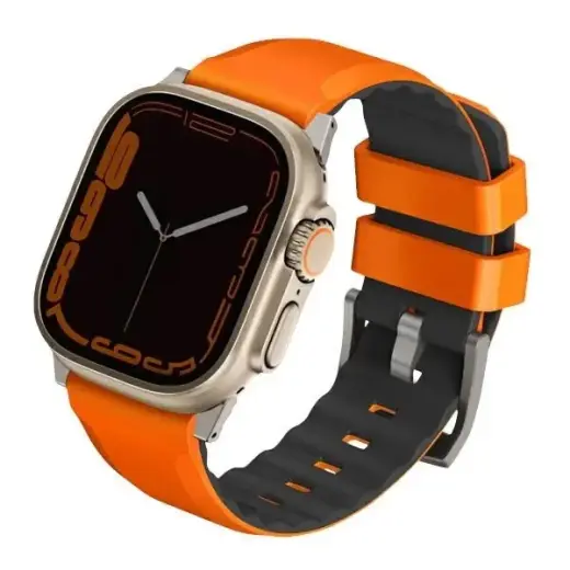 Uniq Linus Airosoft Silicone Strap for Apple Watch 1|2|3|4|5|6|7|8|SE|SE2|Ultra 42|44|45|49mm - Orange