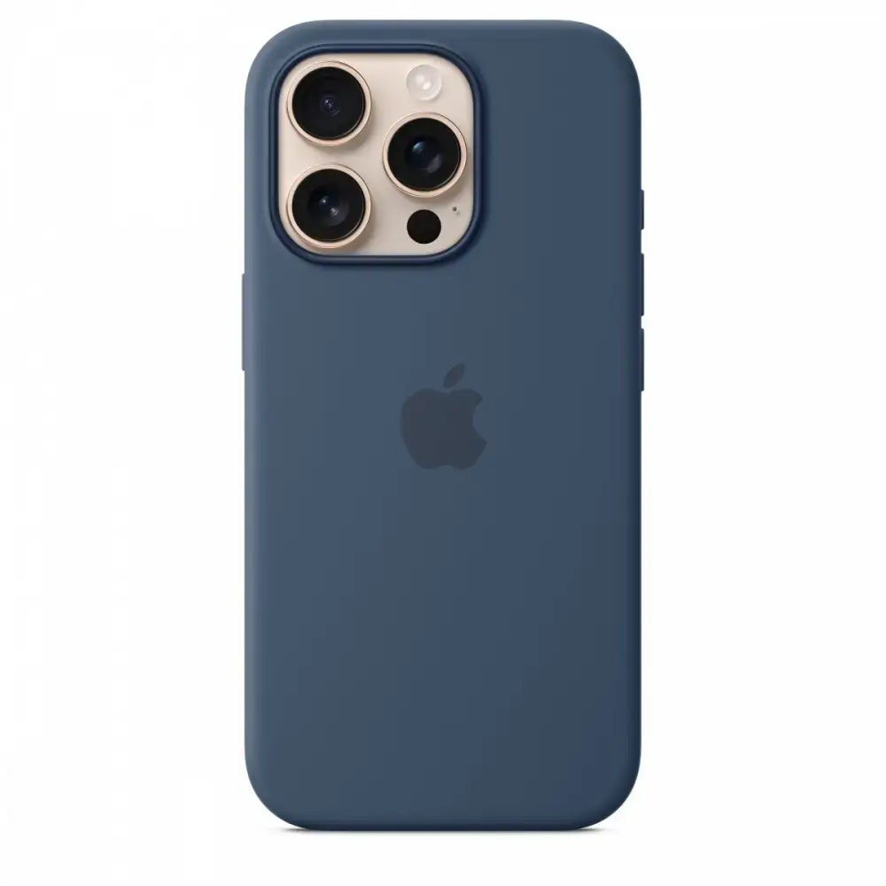 Silicone case with MagSafe for iPhone 16 Pro - Denim