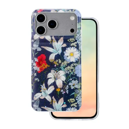 Glow Glam phone case for iPhone 17 Pro blue