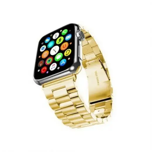 Mercury nutikella rihm Apple Watch (38/40/41 mm) jaoks | roostevaba teras | kuldne