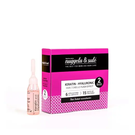 Set Duo, Nuggela & Sule, Keratin Hyaluronic, Hair Treatment Conditioner, Repairing & Strengthening, Damaged Hair, 2 pcs, 10 ml