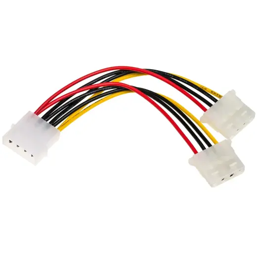 Adapter with cable Akyga AK-CA-15 Molex (m) | 2x Molex (f) 2x 15cm
