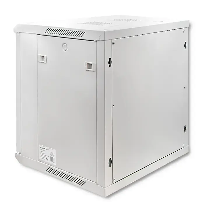 Qoltec RACK Cabinet 19" | 12U | 600 x 635 x 450 | Tempered doors | Hanging | Steel case | Lock | Grey