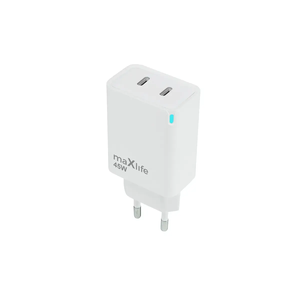 Maxlife MXTC-09 tīkla lādētājs | 45W | PD, QC, GaN | USB-C | balts