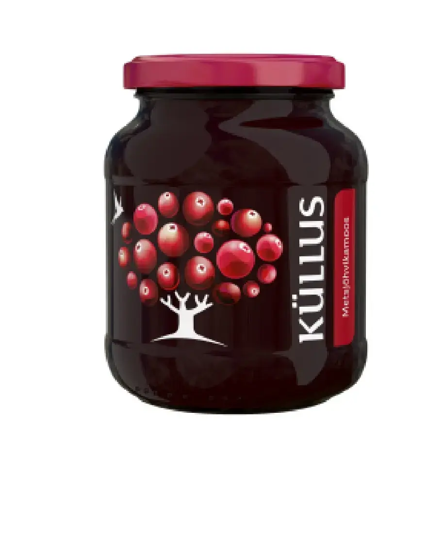 Meža dzērveņu ievārījums KULLUS, ar ogām, 400g