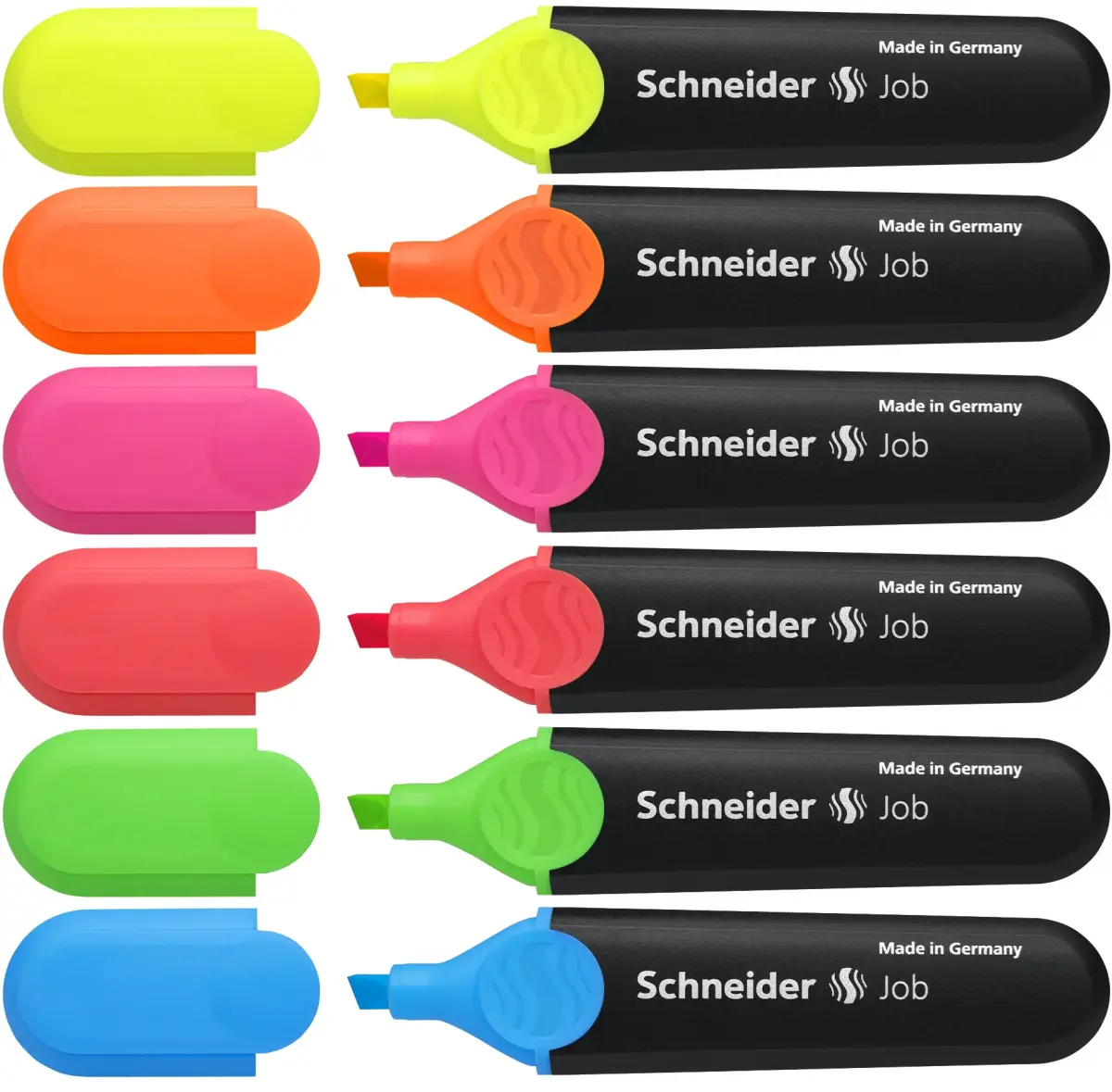 Teksta marķieris SCHNEIDER JOB, komplekts - 6 krāsas