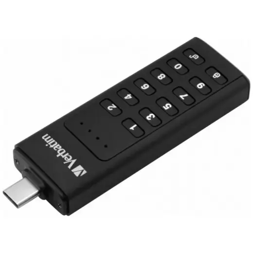 External drive Verbatim Keypad Secure USB 3.2 Gen 1 64GB black 49431