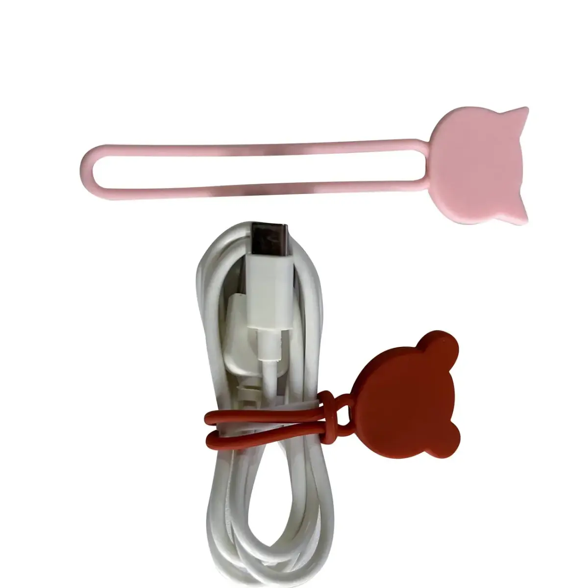 Silicone cable reel - pink