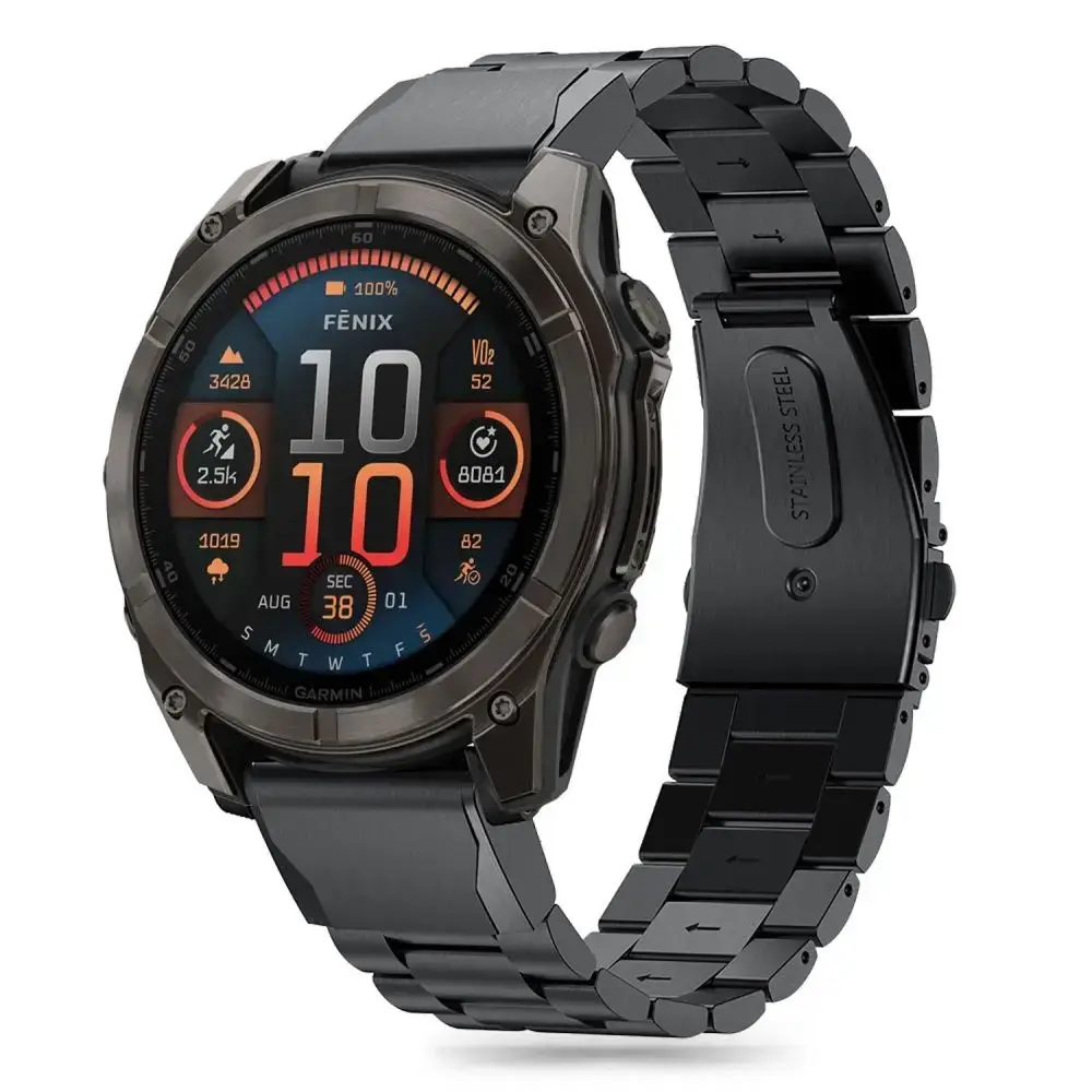 Tech-Protect Stainless Garmin Fenix 5X | 5X PLUS | 6X | 6X Pro | 7X | 8 Strap (51 MM) - Black