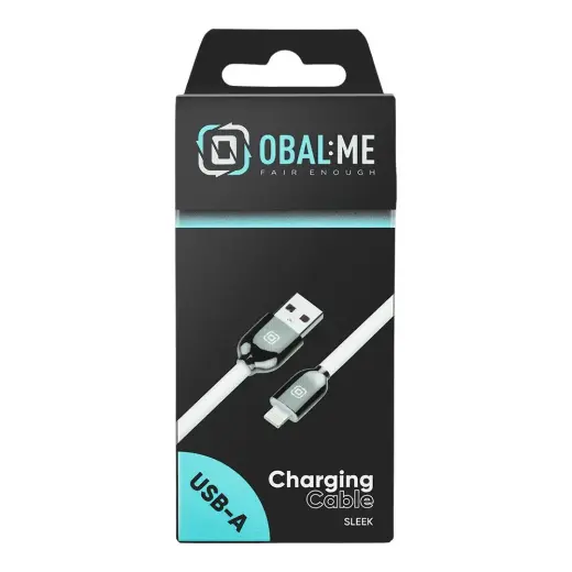 OBAL:ME Sleek data transfer and charging cable | USB-A to Lightning | white