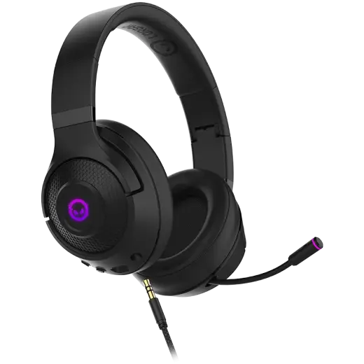 Lorgar Noah 701, gaming headset with microphone, 2.4G+ BT 5.0 Realtek 8763, battery 1000mAh, type-C charging cable 0.8m, audio cable 1.5m, size:195*185*80mm, 0.28kg. Black