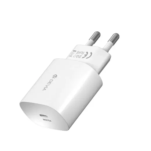 Зарядное устройство Devia Smart | 25W | PD | USB-C | с кабелем USB-C на USB-C в комплекте | белое