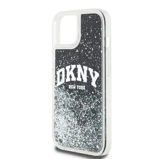 DKNY DKHCN61LBNAEK iPhone 11 | Xr 6.1" czarny|black hardcase Liquid Glitter Big Logo