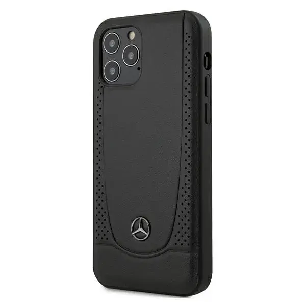 Mercedes MEHCP12MARMBK Leather Urban Cover For Apple iPhone 12 | 12 Pro Black