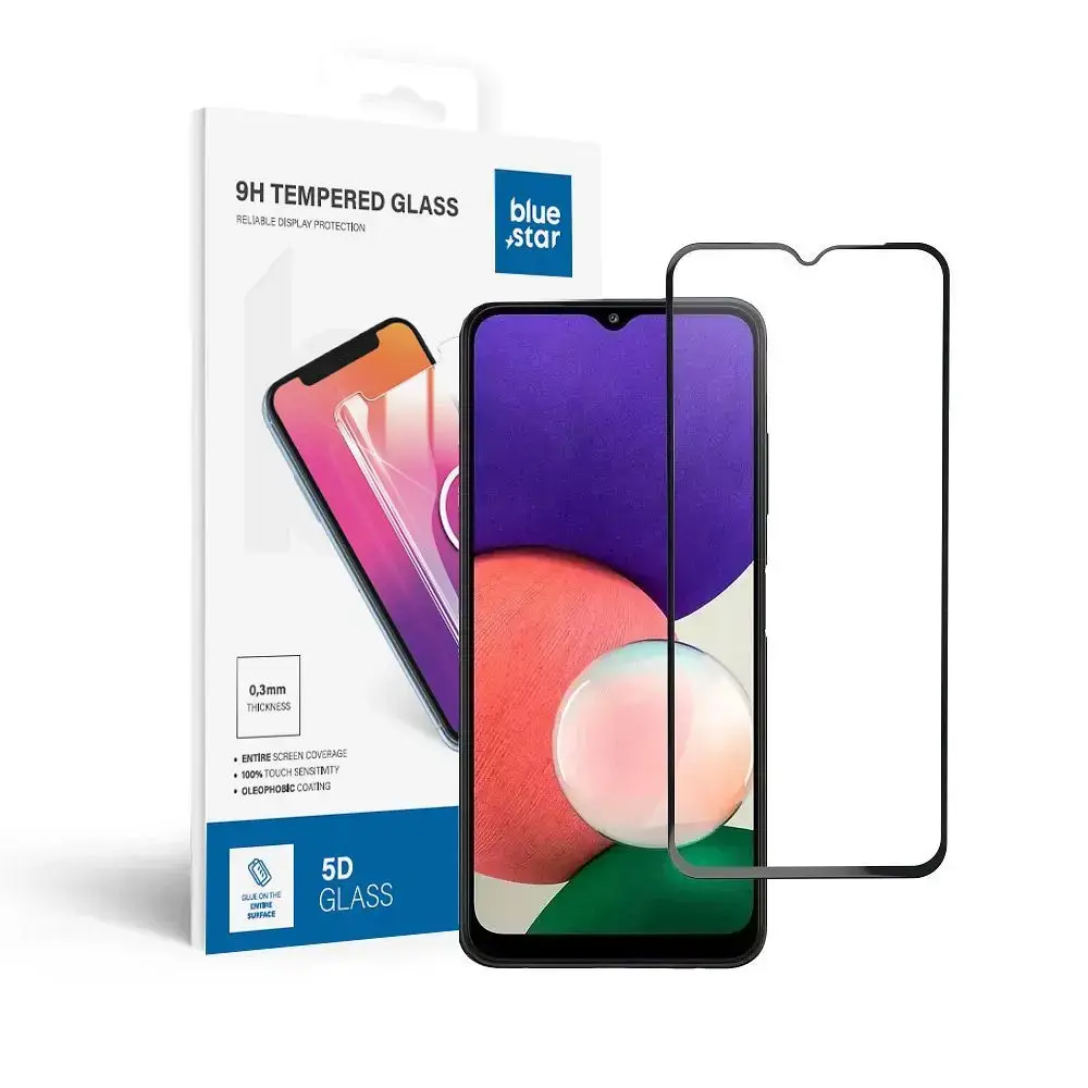 Blue Star 5D aizsargstikls telefona ekrānam Galaxy A22 5G