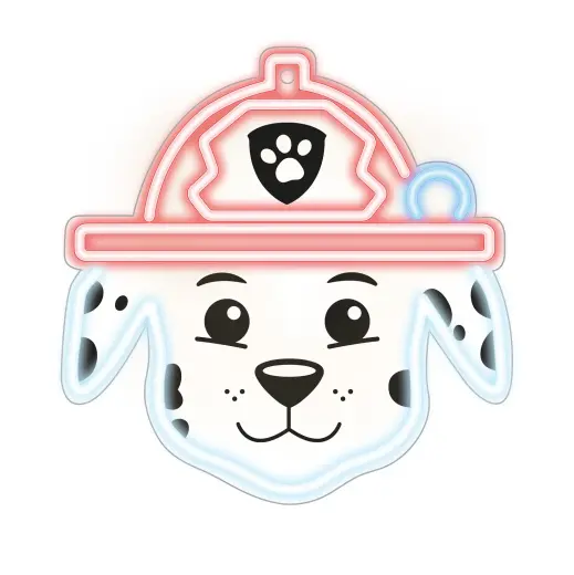 Hanging neon LED Paw Patrol on plexiglass - Marshall OW-130646