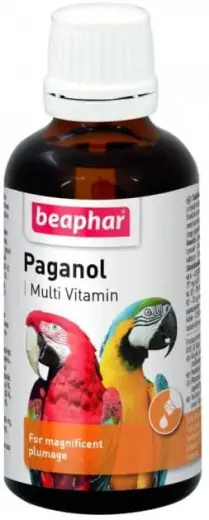 Vitaminizēta papildbarība putniem : Beaphar Paganol, 50ml, spalvu stiprināšanai