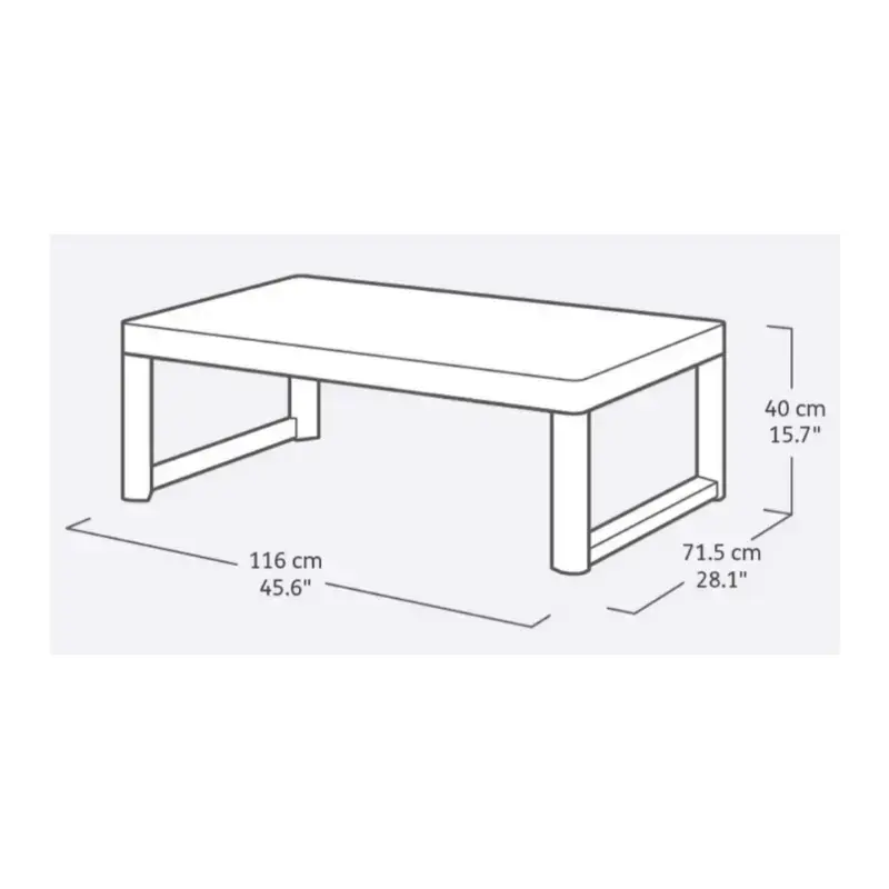 Dārza galds Lyon Table Rezolith ( 2 konfigurācijas) bēšs