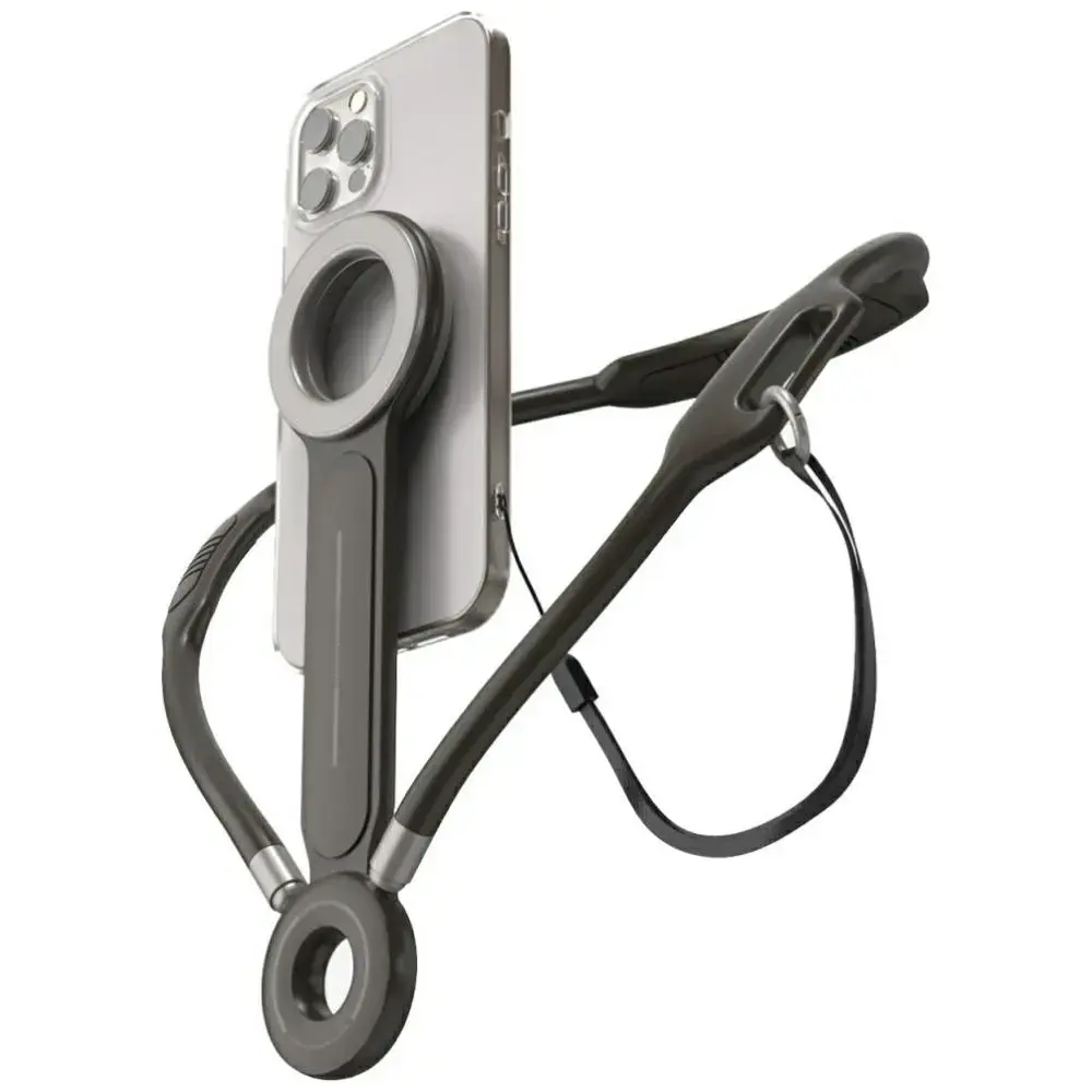 Magnetic neck holder 4smarts POV for smartphones anthracite