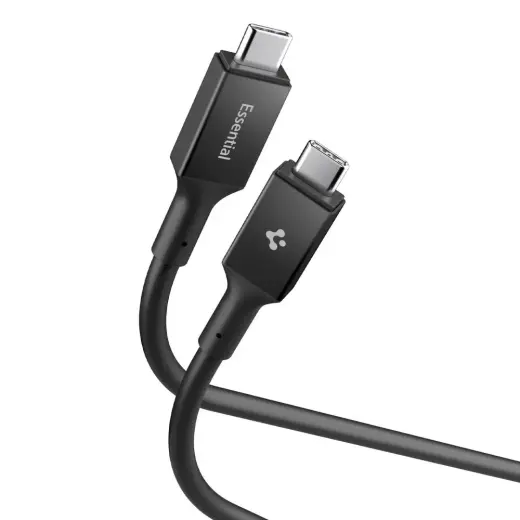 Spigen EB24012CC duomenų perdavimo ir įkrovimo laidas | USB-C į USB-C | 240W | 1.2m | juodas