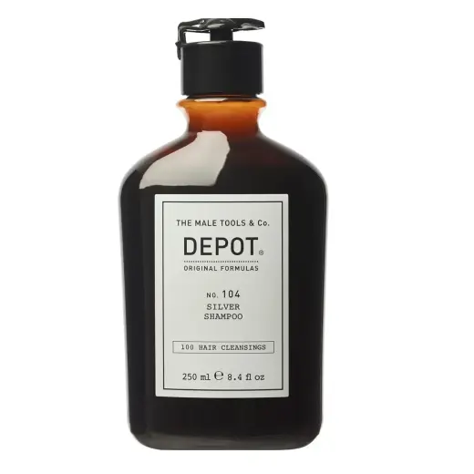 Depot, 100 Hair Cleansing No. 104, Botanical Complex, Hair Shampoo, For Neutralisation Of Yellow Tones, 250 ml