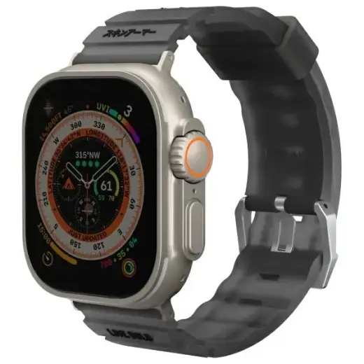 Skinarma Shokku viedpulksteņa siksniņa priekš Apple Watch (44/45/49 mm) | silikons | pelēka