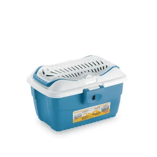 Transportēšanas būris Mini Gulliver 40x30x24cm balts|zils