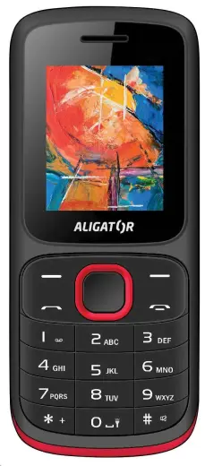 Aligator D210 4.57 cm (1.8") 66 g Black  Red Senior phone 8595181161746