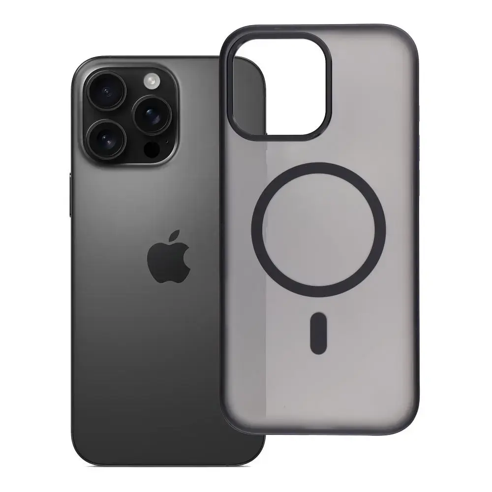 Flexline Mag Cover maciņš ar MagSafe atbalstu telefonam iPhone 16 Pro Max melns