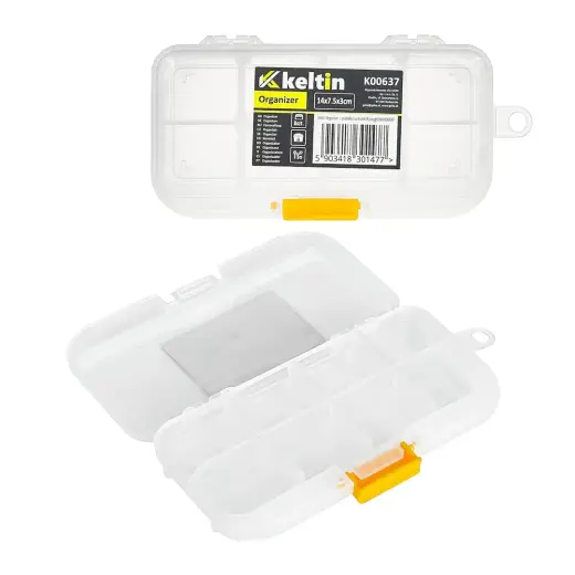 8-Compartment Plastic Storage Box for Screws
