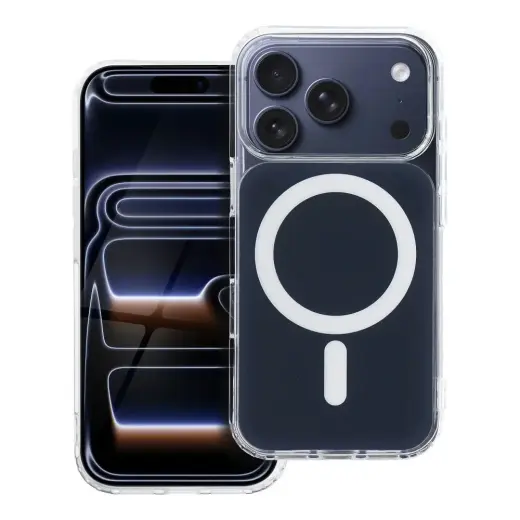 Clear Fusion Mag telefono dėklas su MagSafe palaikymu iPhone 16e | iPhone 17e tamsiai mėlynas
