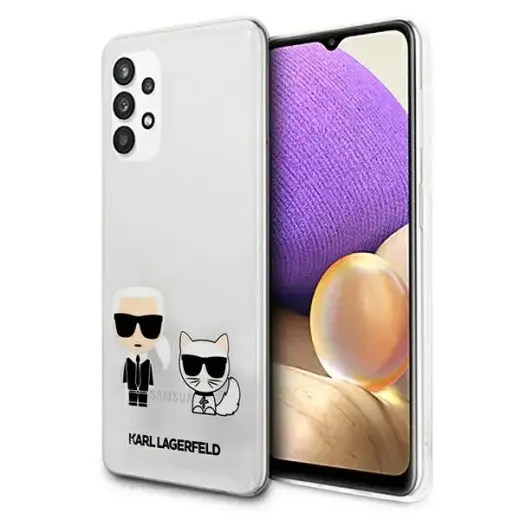 KLHCA32CKTR Karl Lagerfeld PC|TPU Karl & Choupette case for Samsung Galaxy A32 5G transparent