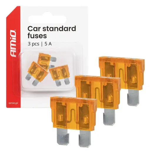 Car blade fuses STANDARD 3 pcs 5A AMIO-05103