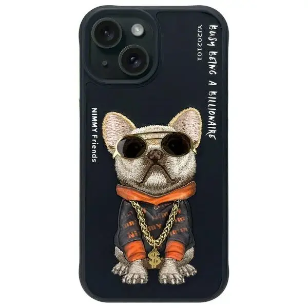 Glasses Cool Dog telefona maciņš priekš iPhone 15 melns