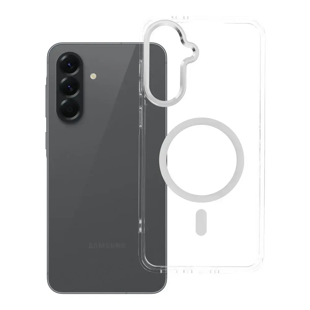 FRAME CLEAR HYBRID MAG maciņš ar MagSafe atbalstu telefonam Samsung Galaxy A56 (A566) caurspīdīgs