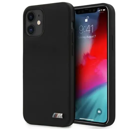 Etui BMW BMHCP12SMSILBK iPhone 12 mini 5,4" czarny|black hardcase Silicone M Collection