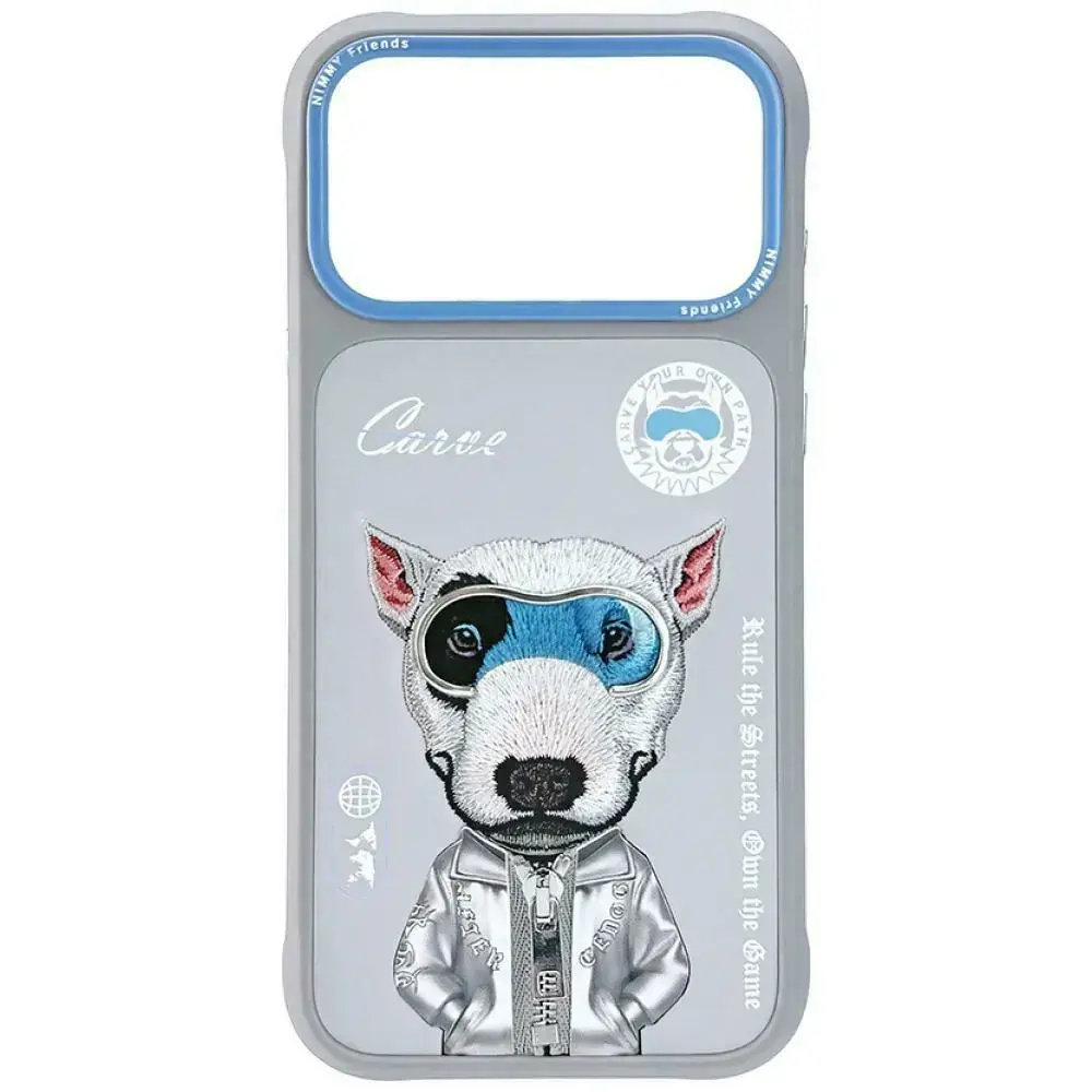 Etui Nimmy Cool&Cute 2.0 Dog do iPhone    17 Pro Max szary