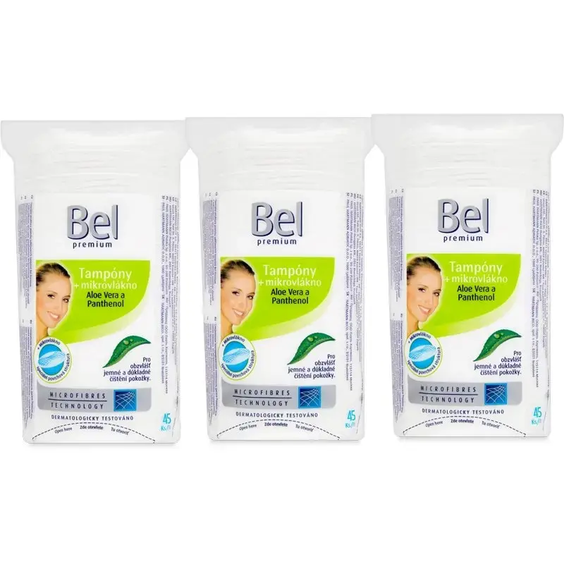 Bel Premium Oval Makeup Remover Pads Set 3 X 45 Pieces