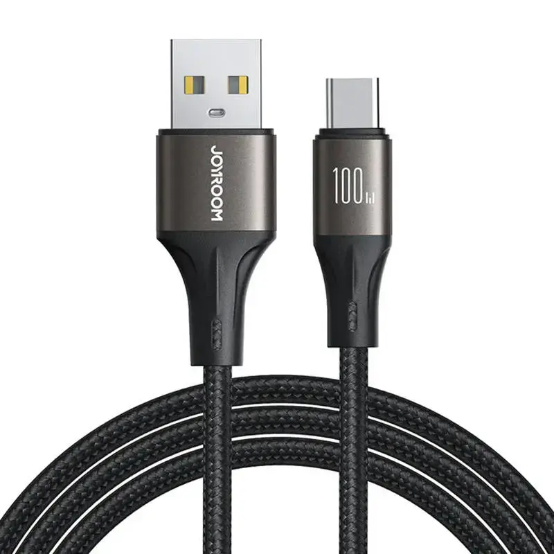 Joyroom SA25-AC6 datu pārraides un uzlādes vads | USB-A uz USB-C | 100W | 1.2m | melns