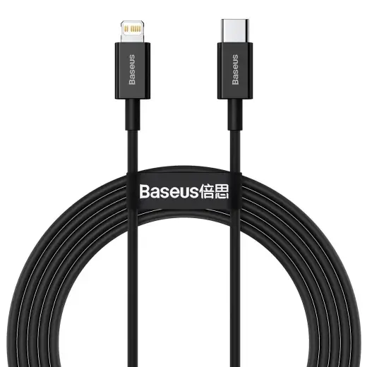 Baseus Superior Series CATLYS-C01 datu pārraides un uzlādes vads | USB-C uz Lightning | 20W | 2m | melns