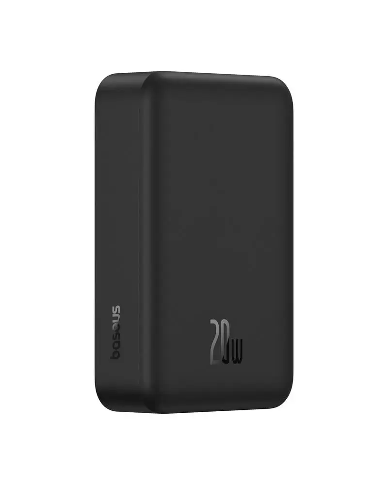 Baseus EnerFill FM41 Ultra-Mini Magnetic ārējais akumulators (powerbank) | 20 000 mAh | 20W | USB-C, MagSafe | melns