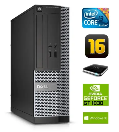 DELL 3020 SFF i3-4130 16GB 1TB GT1030 2GB DVDRW WIN10Pro [refurbished]