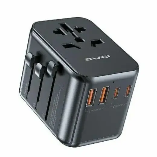 AWEI C-39 kelioninis įkroviklis | 35W | GaN | USB-C, USB-A