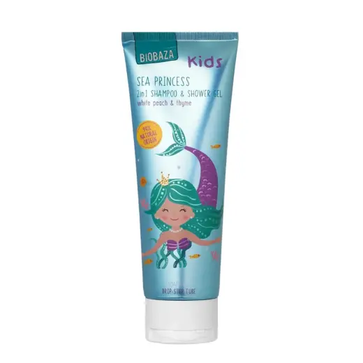 Biobaza, Sea Princess, Fruity, Shower Gel & Shampoo 2-In-1, Natural, 250 ml